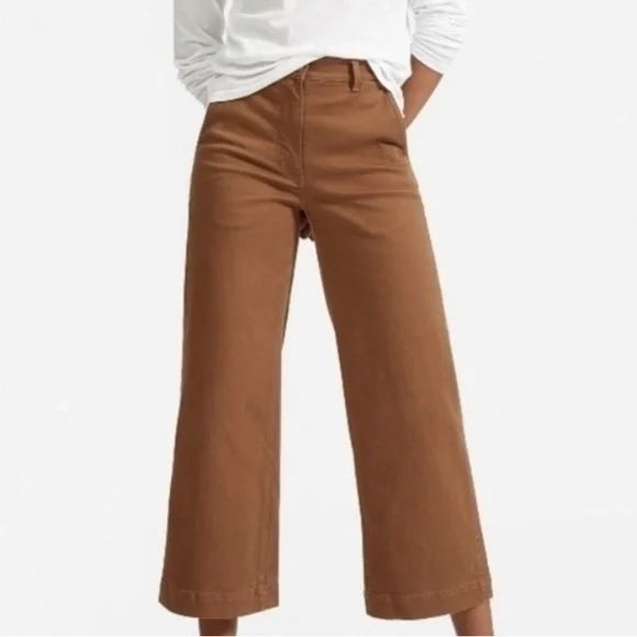 Everlane Women's Wide Leg Pants in Brown - Picture 1 of 4